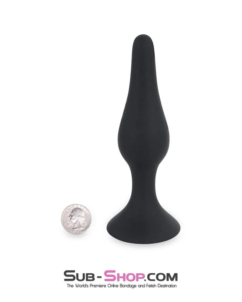 0548M      Advanced Training Long Black Silicone Butt Plug