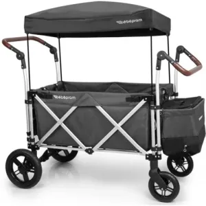 2025 Upgraded Bebepram S7 Foldable Luxury Multi-Function Wagon | Sunroof | Rubber Wheels | Seat Belts