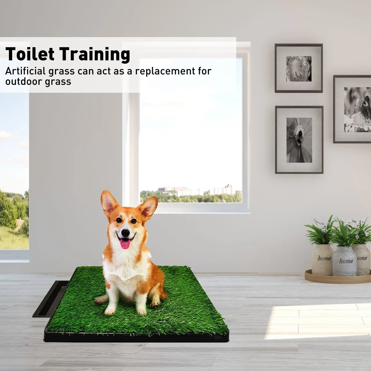 3-Layer Pet Grass Training Potty, Easy to Clean - Floofi