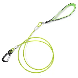 6' Chew Proof Cable Leash - Steel Braided Cable & Padded Handle