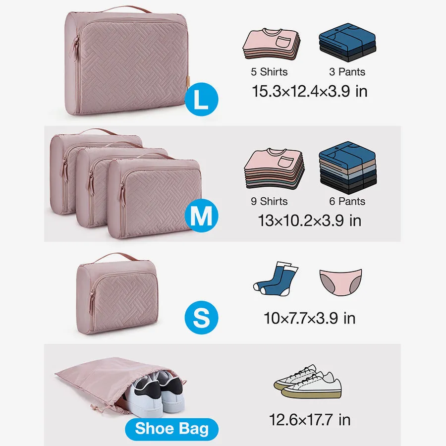 6 PCS Packing Cubes for Suitcases Organizer