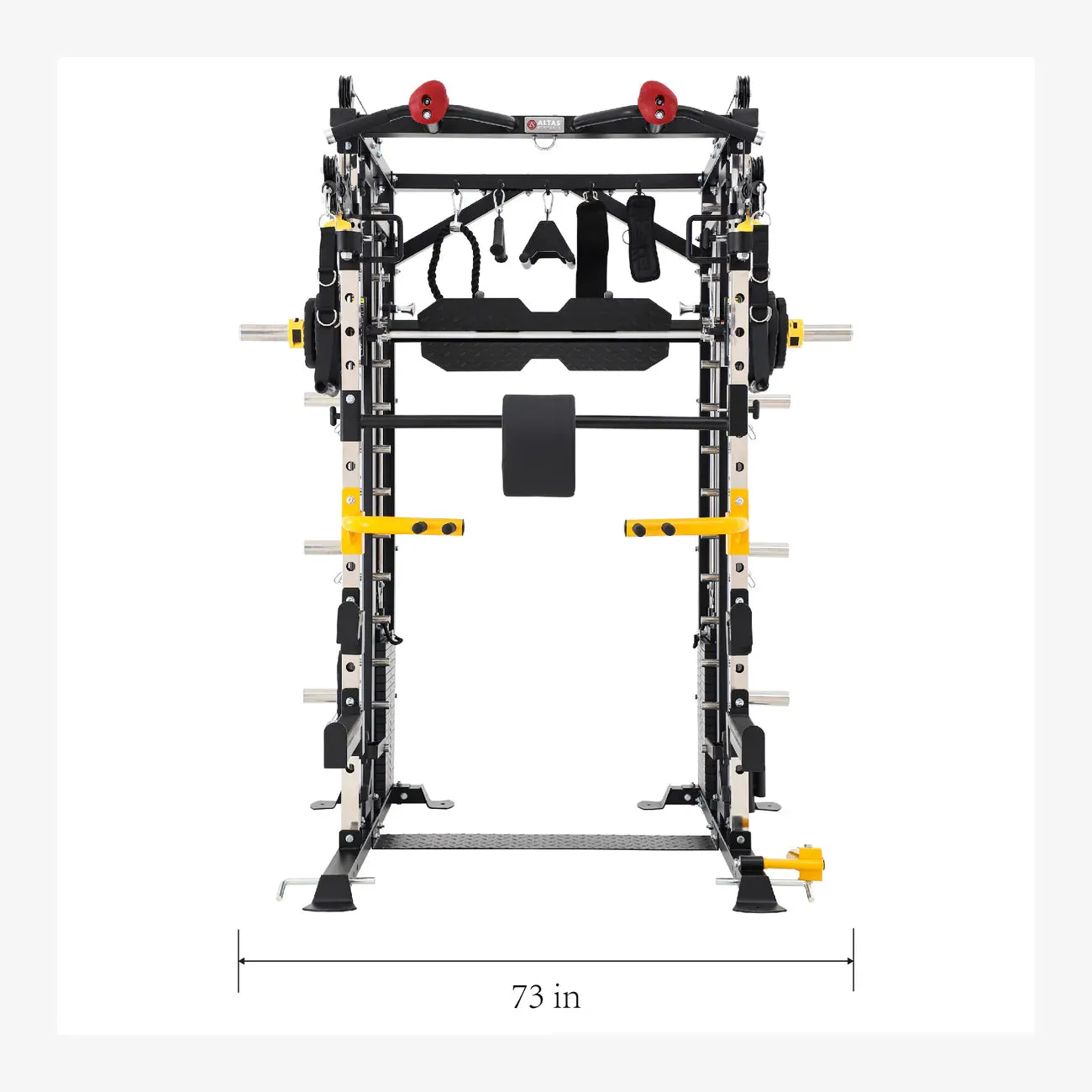 Altas Strength Smith Machine Smith Machine Pin-loaded Weights Stack Strength Trainer Home Gym with Pulley System AL-3087B