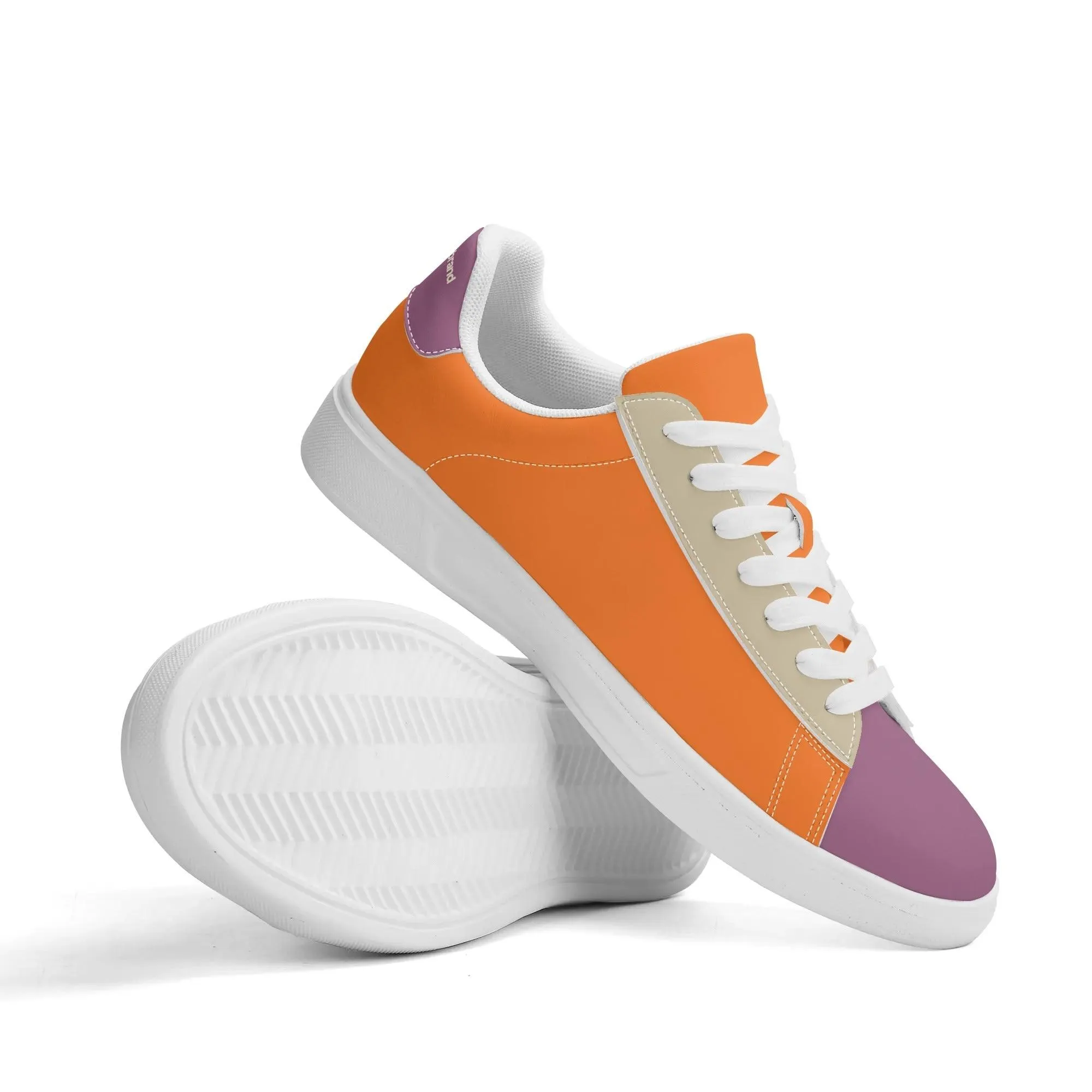 Amai Color Block Low Top Faux Leather Skate Sneakers