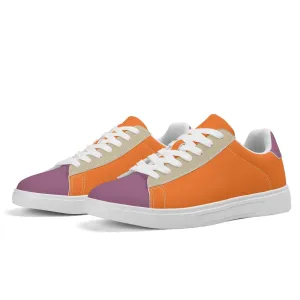 Amai Color Block Low Top Faux Leather Skate Sneakers