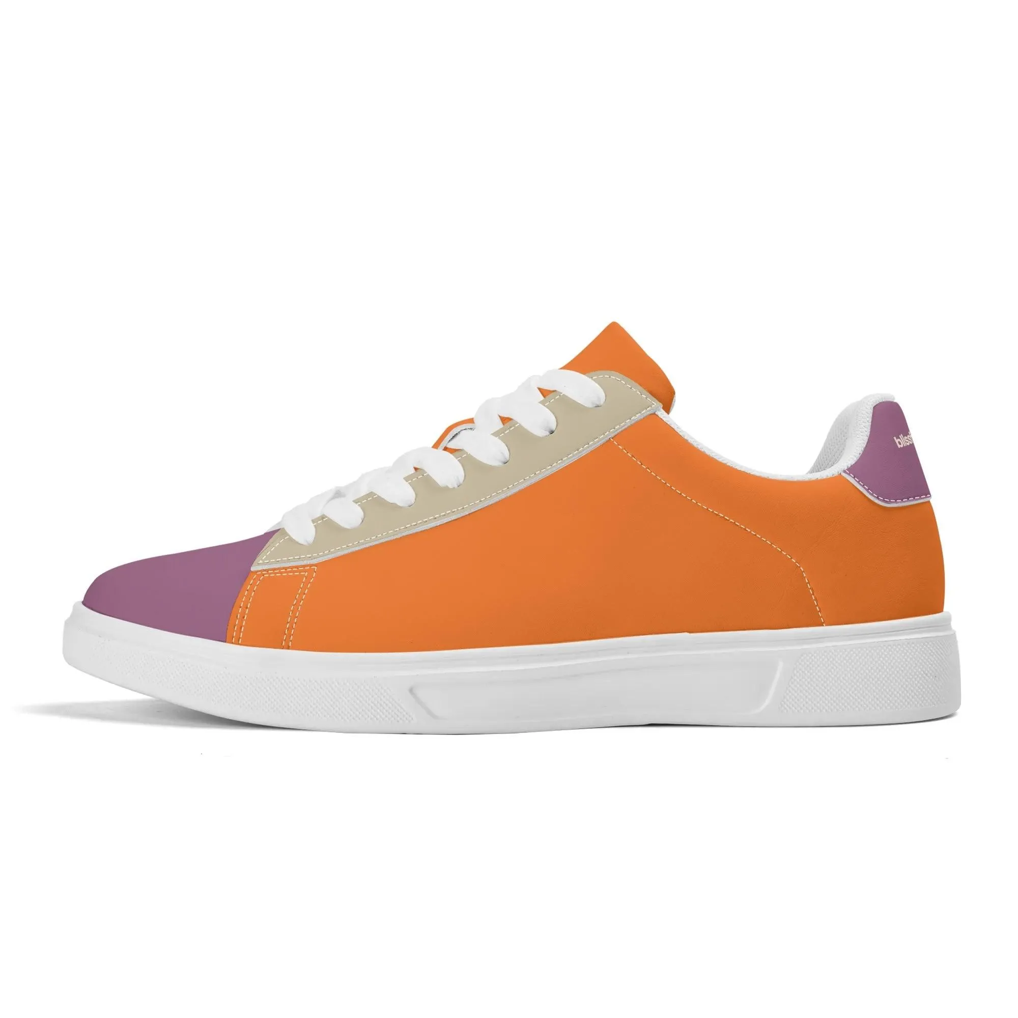 Amai Color Block Low Top Faux Leather Skate Sneakers