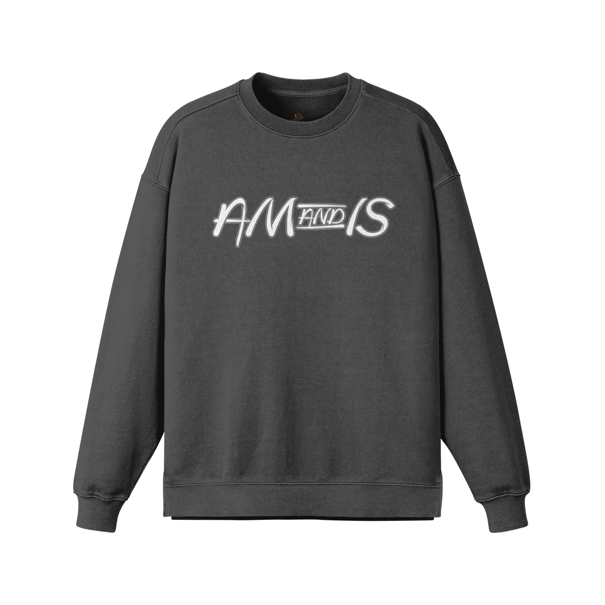 Am&Is Unisex Heavyweight Oversized Side Slit Faded Sweatshirt