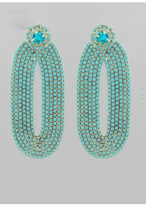 Anisa Beaded Drops-Turq