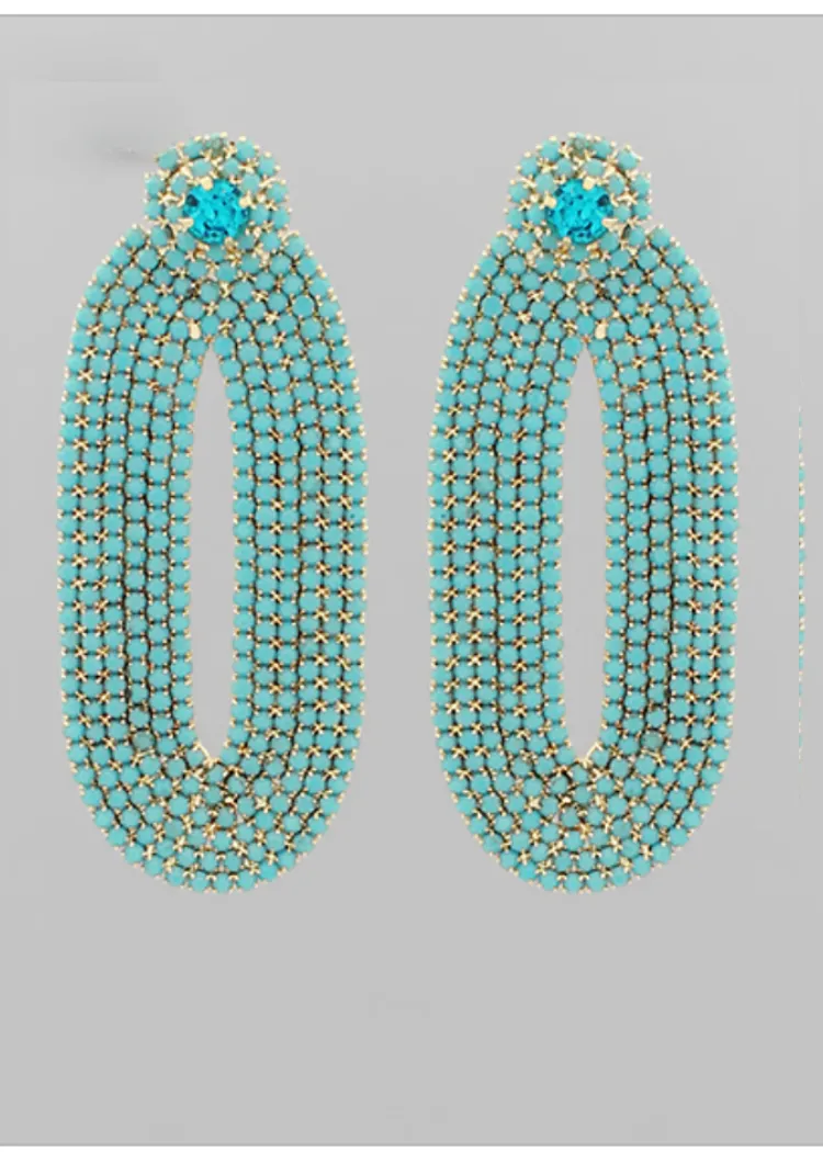 Anisa Beaded Drops-Turq