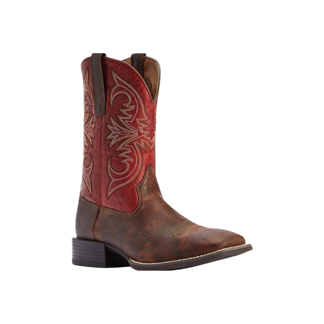 Ariat Men's Sport Pardner Western Matte Rebel Brown Boots