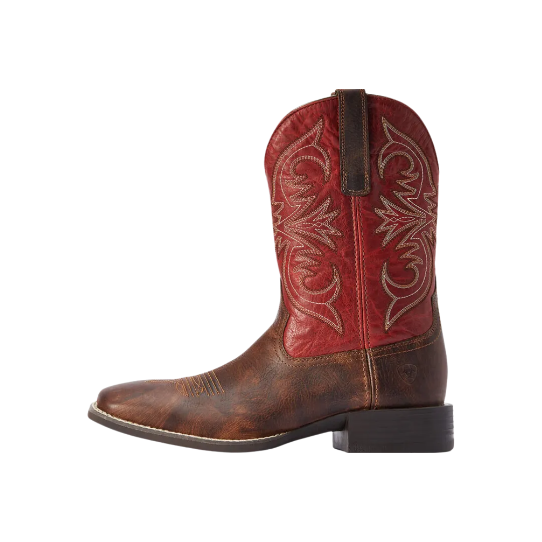 Ariat Men's Sport Pardner Western Matte Rebel Brown Boots