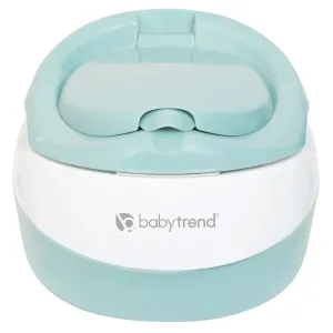 Baby Trend 3-in-1 Portable Cushioned Potty Seat with Lid and Step Stool, Green