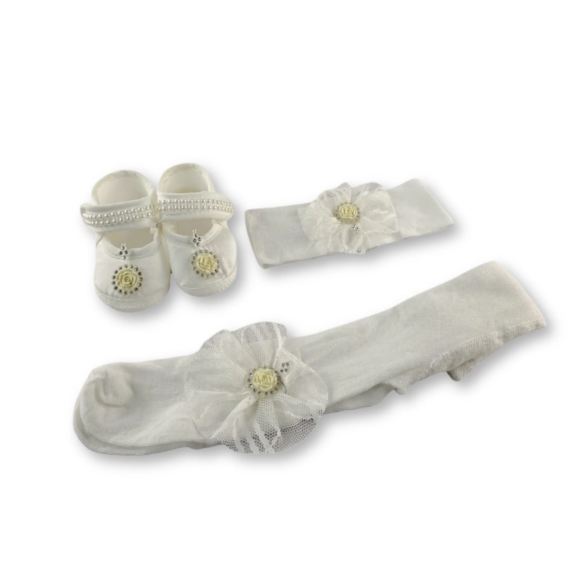 Baby White Rose Set