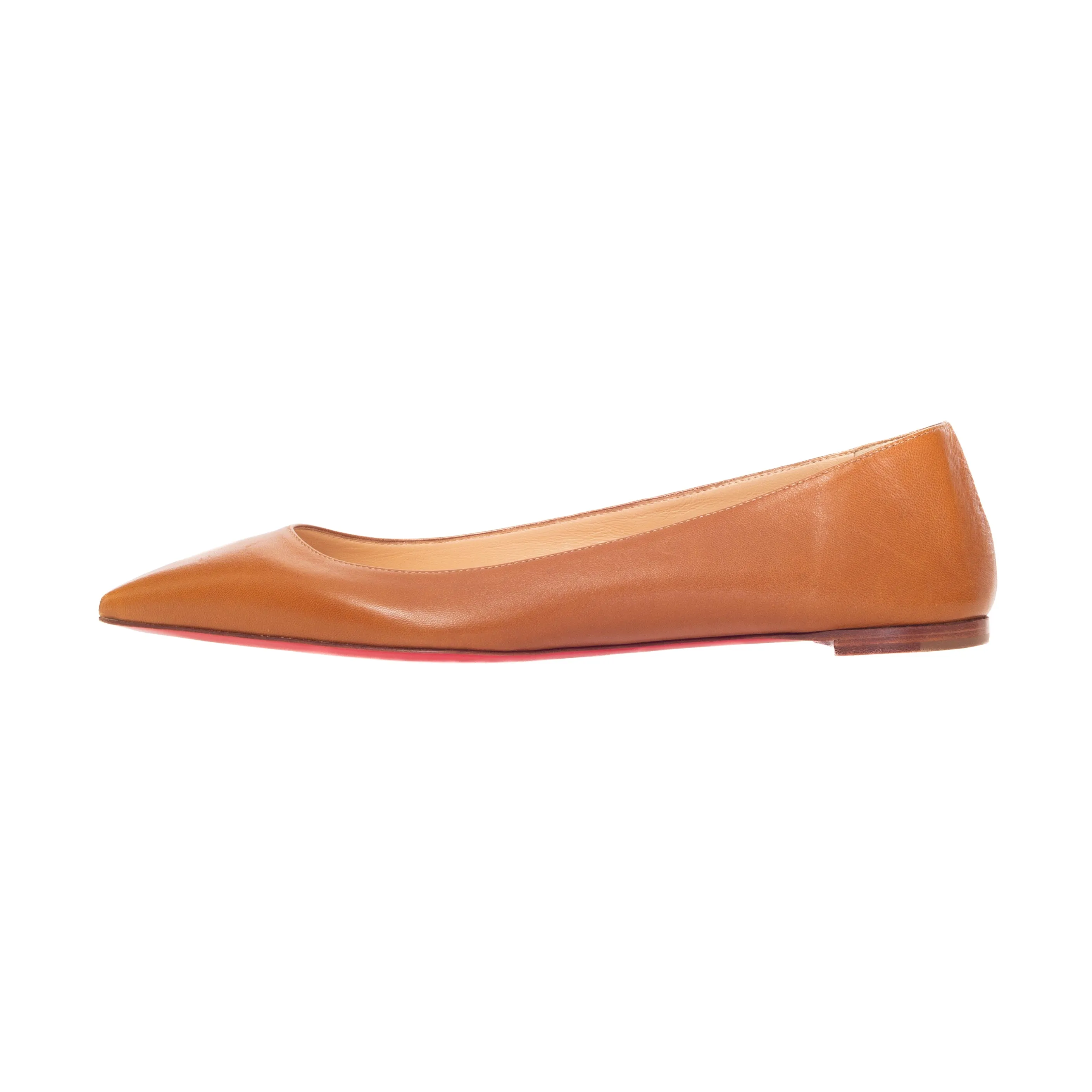 Ballalla Café Creme Nappa Leather Ballet Flat 40