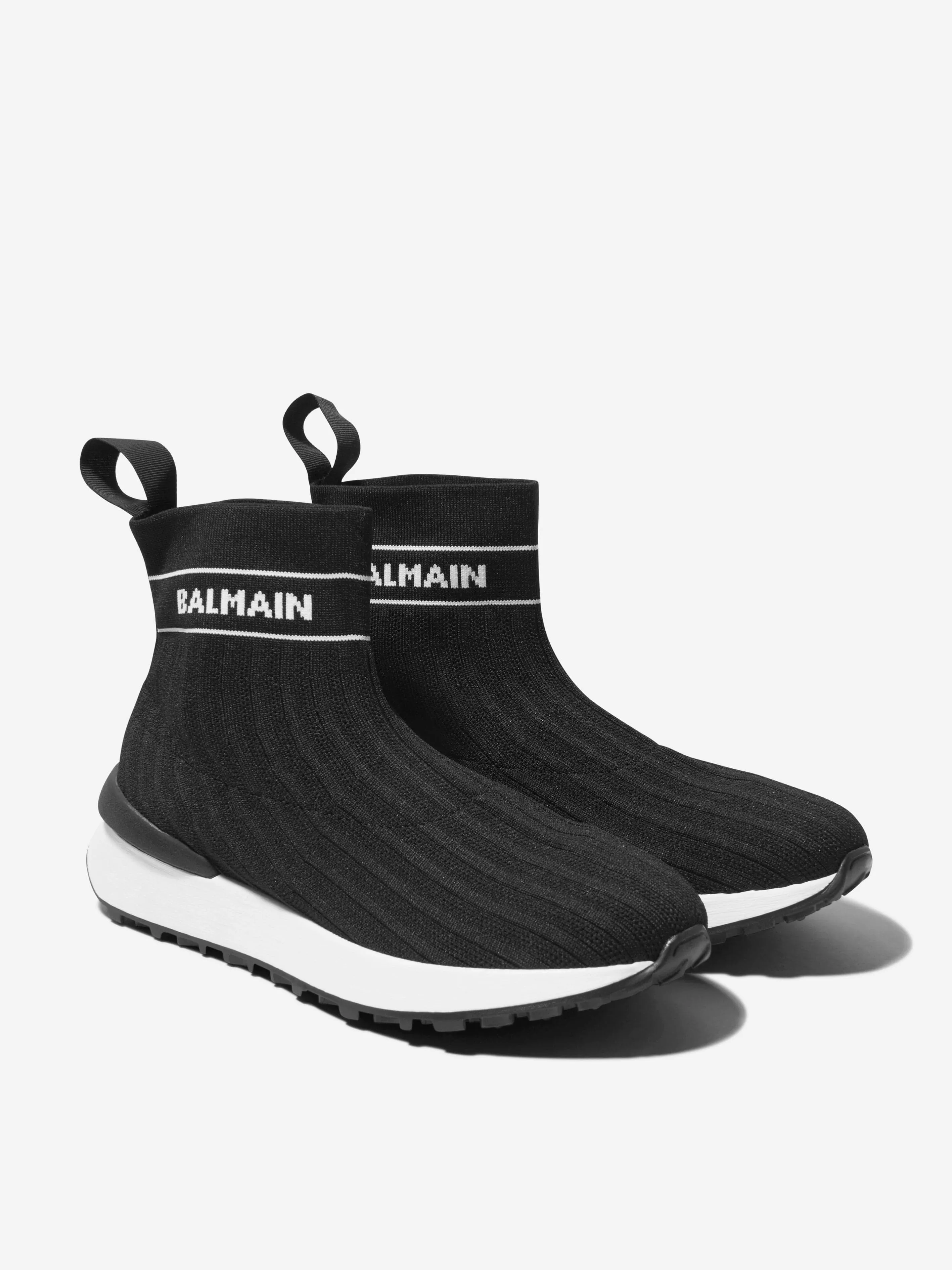 Balmain Kids Logo Sock Trainers