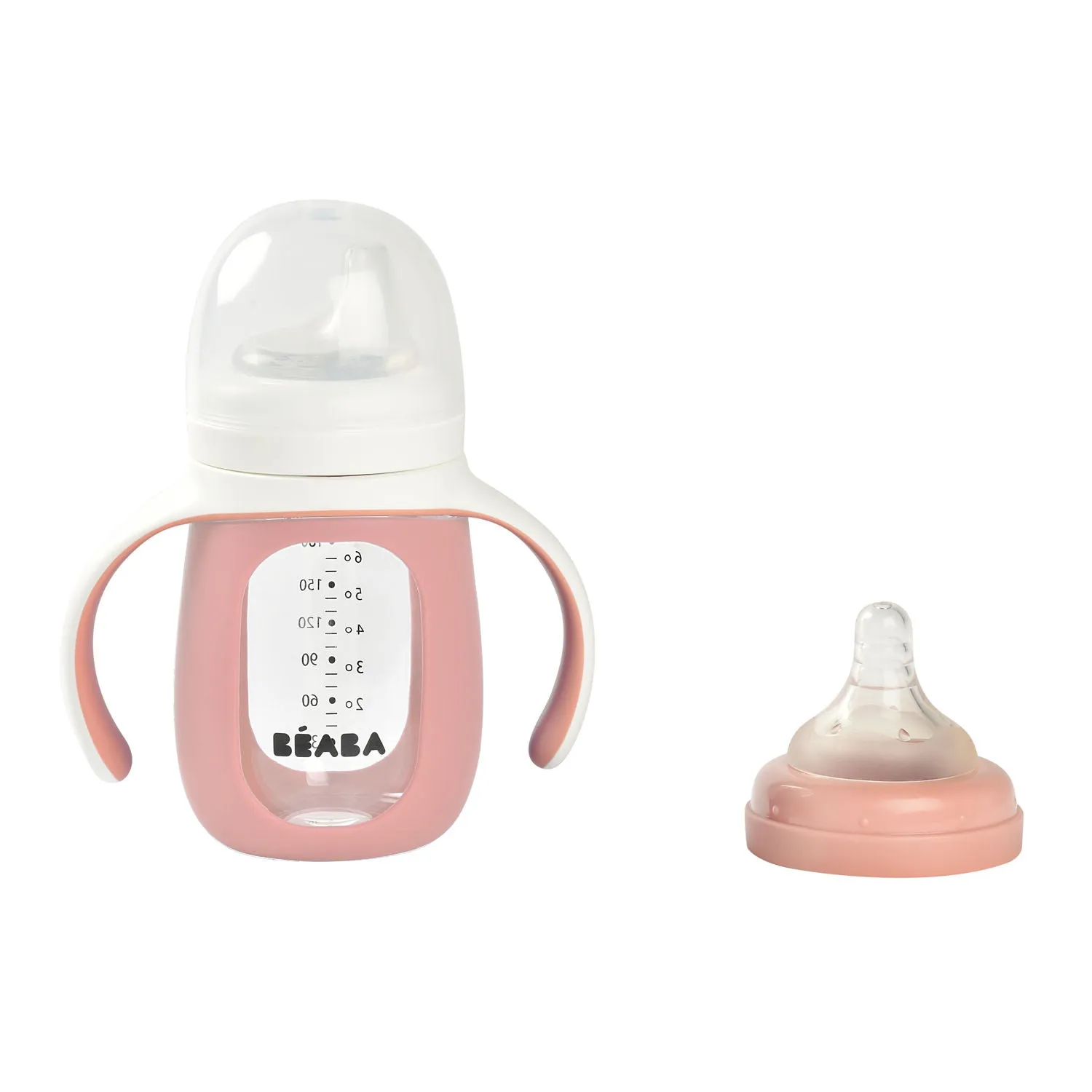 Beaba Glass Baby Bottle - Pink