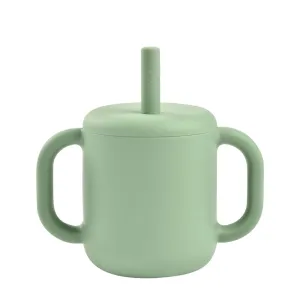 Beaba Silicone Straw Cup - Sage