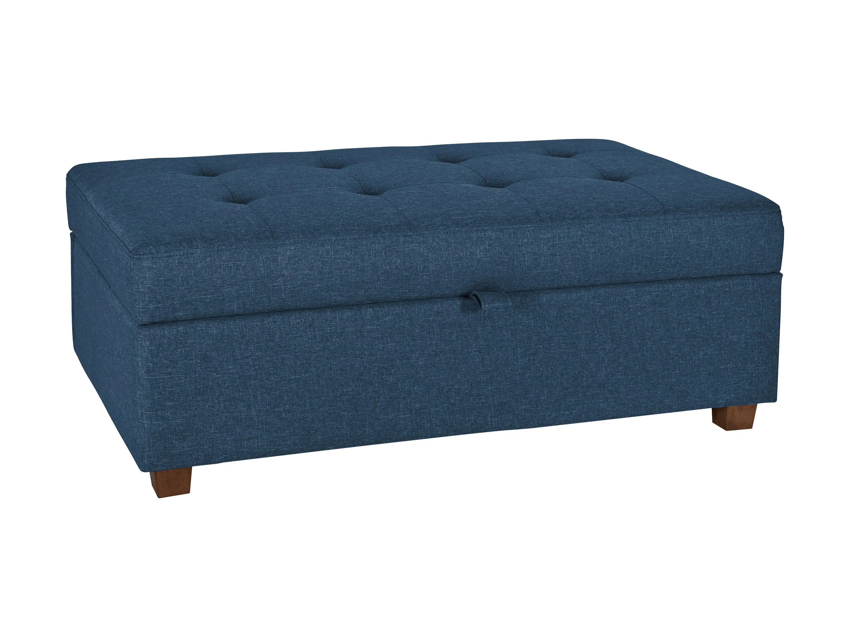 Blue Large Storage Ottoman