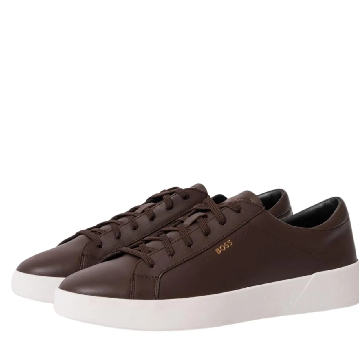 BOSS Contrast Logo Belwar Brown Trainers