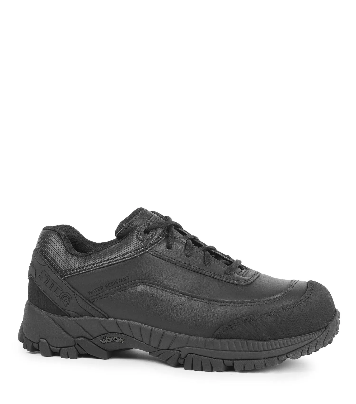 Bruce, Black | Athletic Leather Work Shoes | Vibram TC4  Outsole