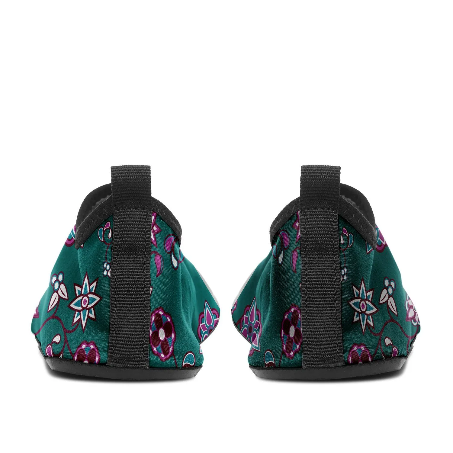 Burgundy Bloom Kid's Sockamoccs Slip On Shoes