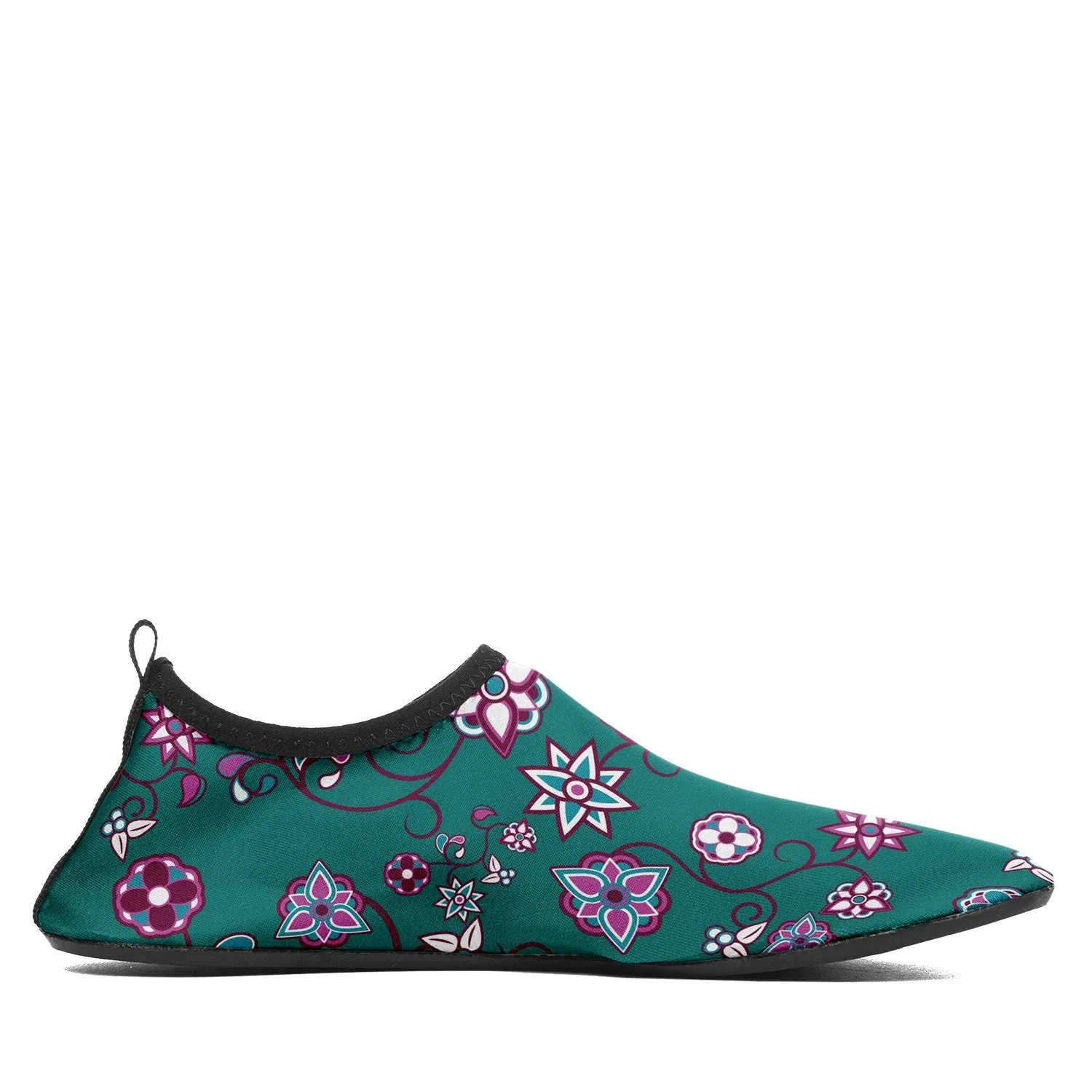 Burgundy Bloom Kid's Sockamoccs Slip On Shoes