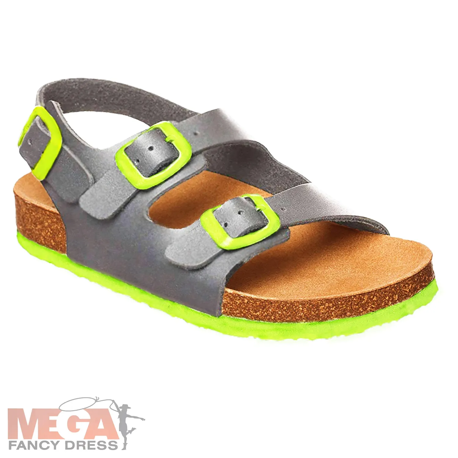 Cheap Scholl Green / Grey Kids Comfortable Sandals