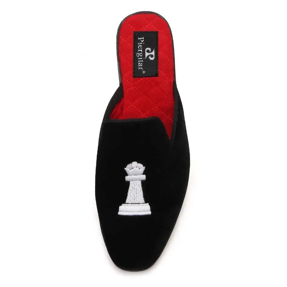 Chess Embroidery Velvet Slip-On Shoes UNISEX