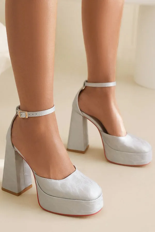 Chic Versatile Round Toe Chunky High Heels