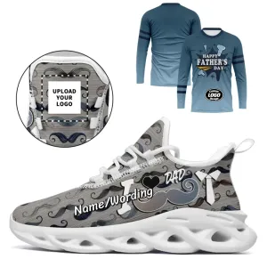 Client Gifts,Personalized Special Combo for Father's Day, Custom Long-Sleeves and Shoes for Dad's Gift, Best Love Gift