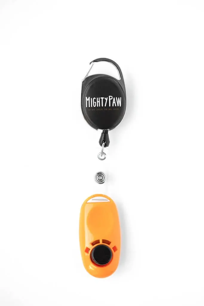 Compact Dog Training Clicker with Ergonomic Design & Training Guide