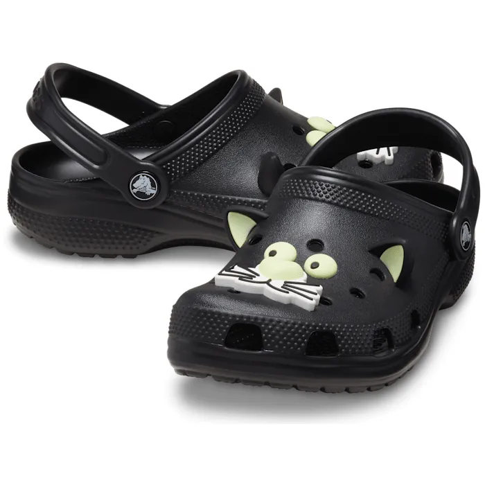 Crocs Glow In The Dark Black Cat Kids Clog