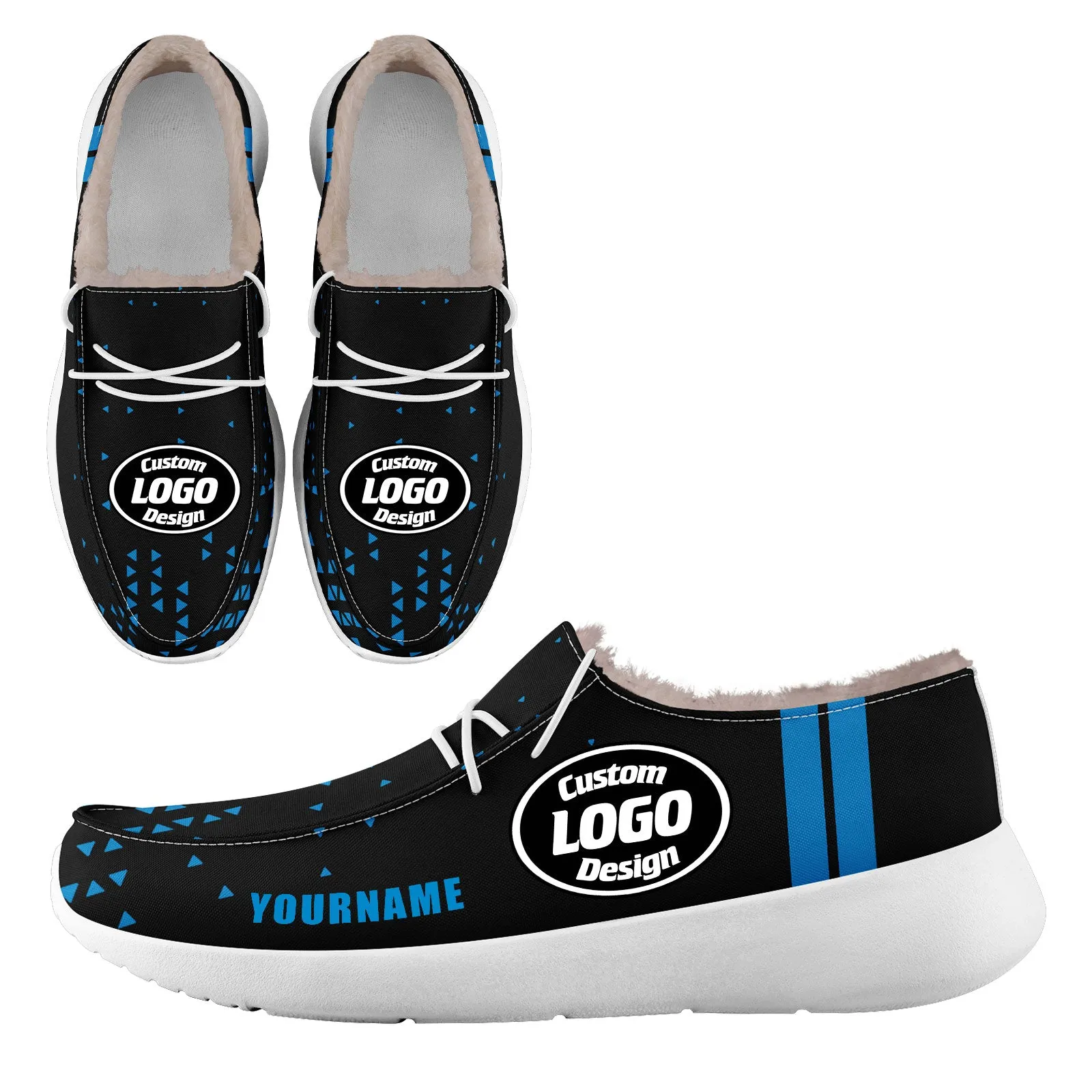 Custom Black Blue Carolina Sneaker Shoes Combo Offer Personalized Combo ZH-D020289-5