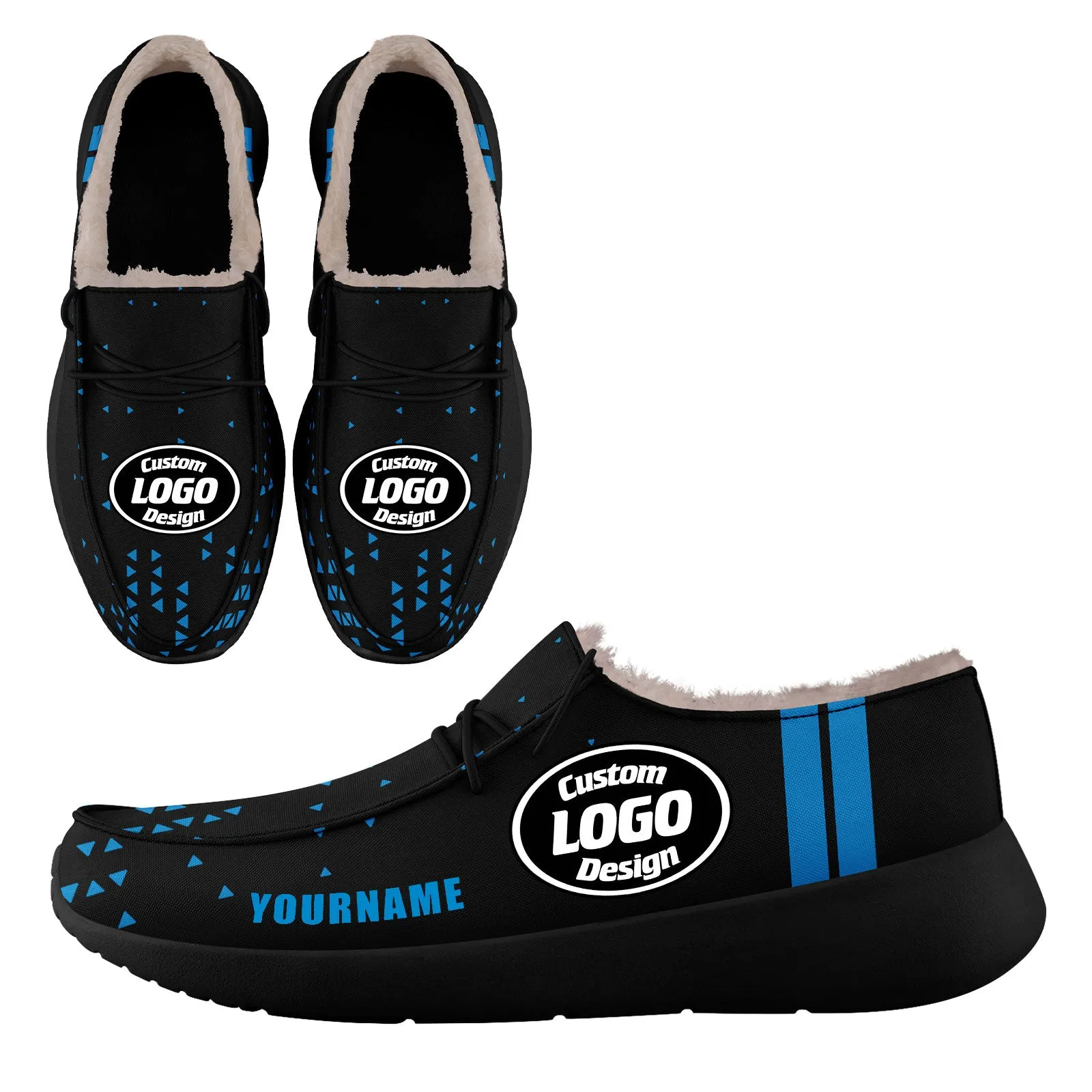 Custom Black Blue Carolina Sneaker Shoes Combo Offer Personalized Combo ZH-D020289-5