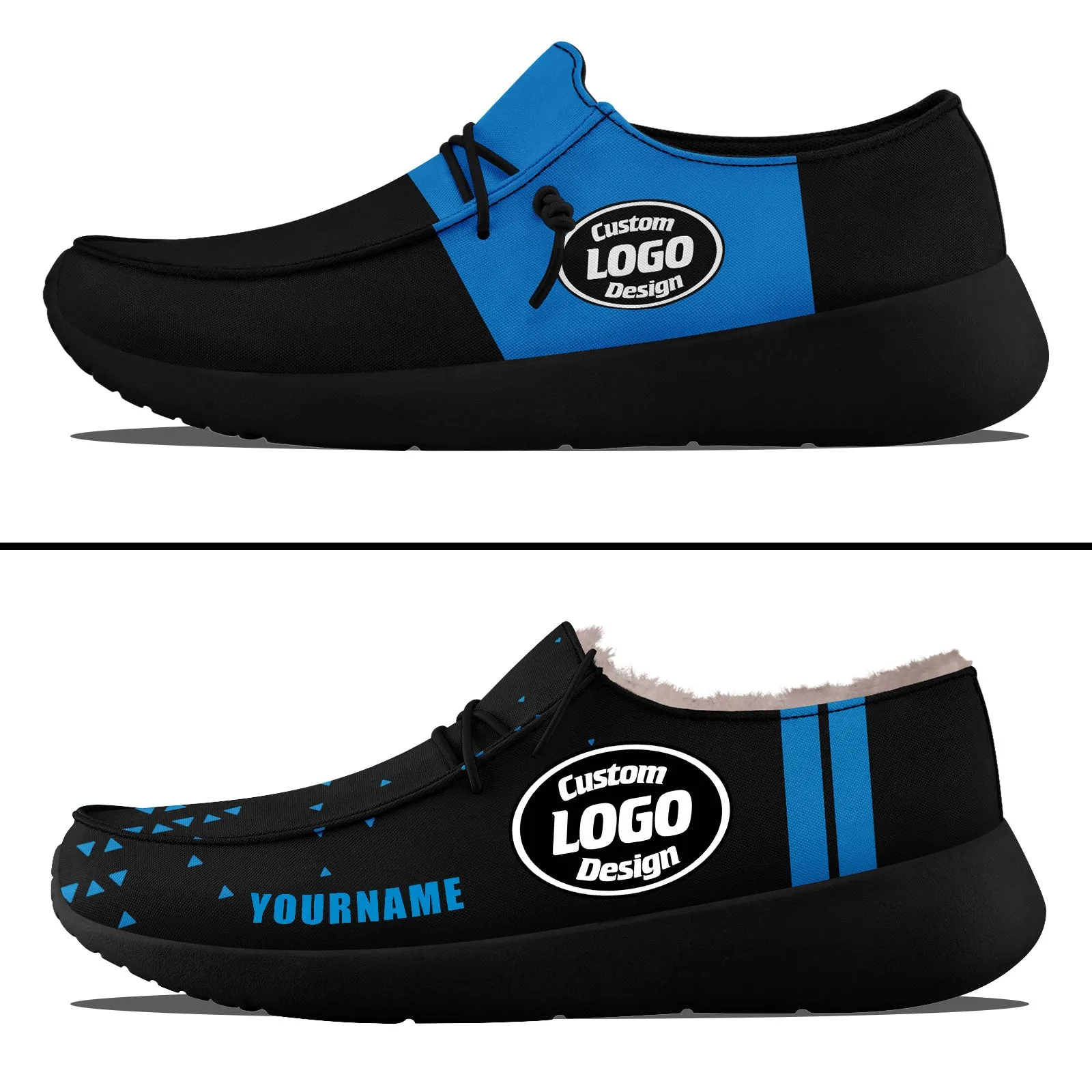 Custom Black Blue Carolina Sneaker Shoes Combo Offer Personalized Combo ZH-D020289-5