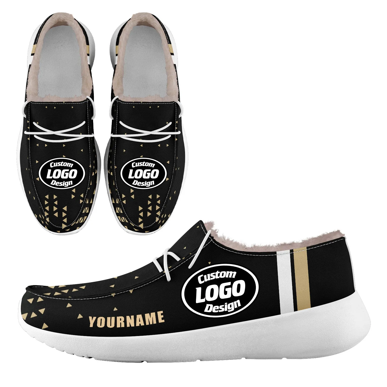 Custom Black Yellow New Orleans Sneaker Shoes Combo Offer Personalized Combo ZH-D020289-19