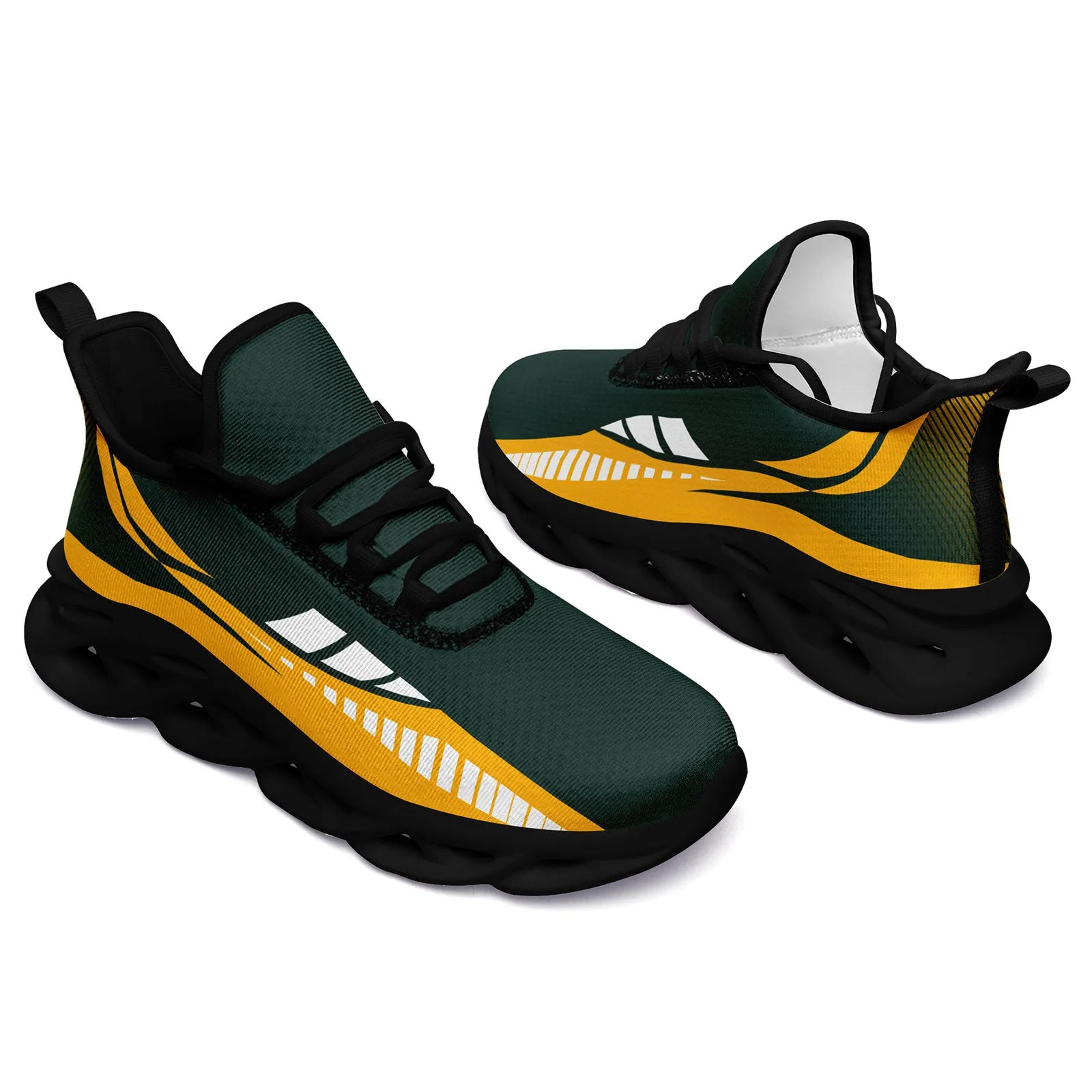 Custom Green Yellow Green Bay Maxsoul Shoes Personalized Sneaker FN003-D020325-13