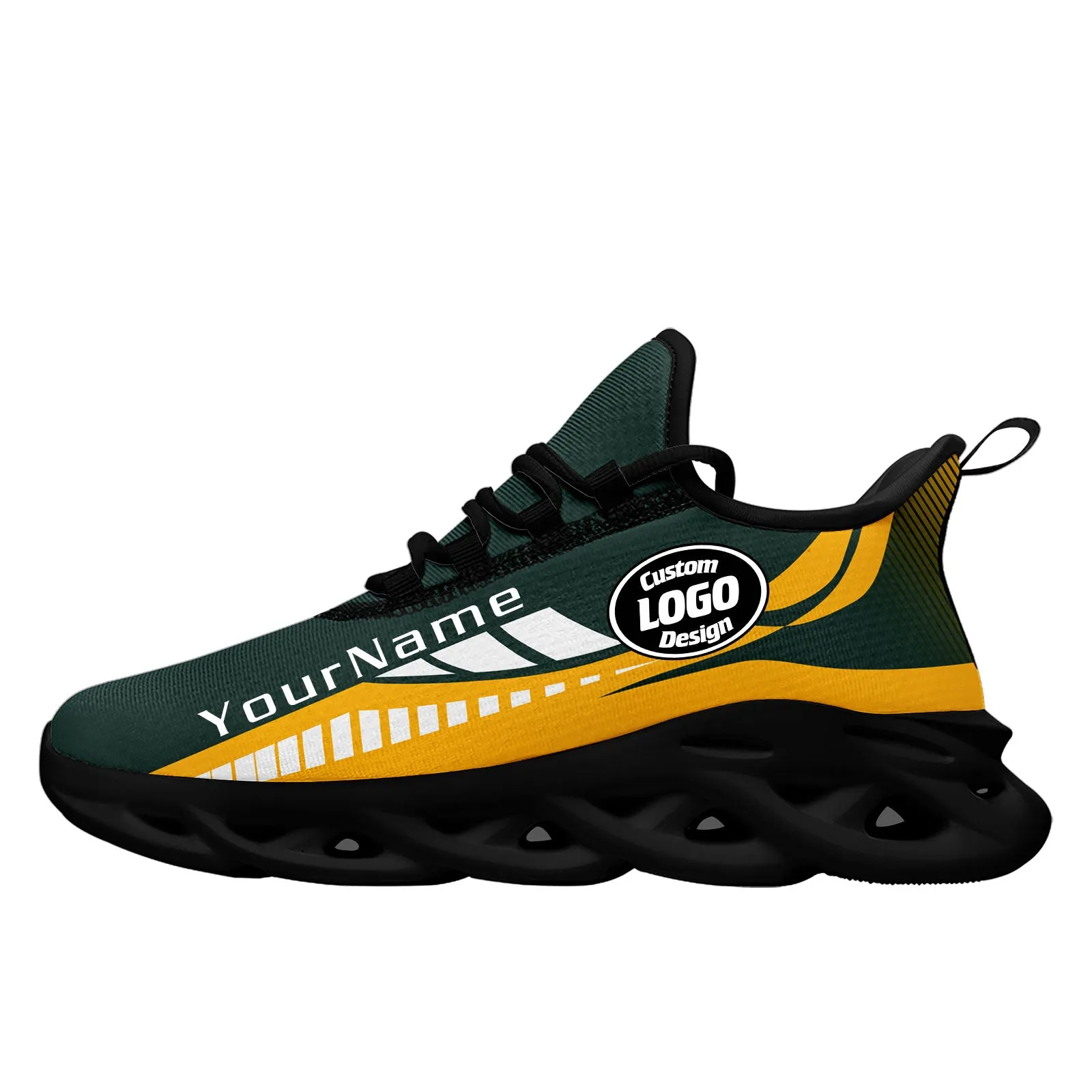 Custom Green Yellow Green Bay Maxsoul Shoes Personalized Sneaker FN003-D020325-13