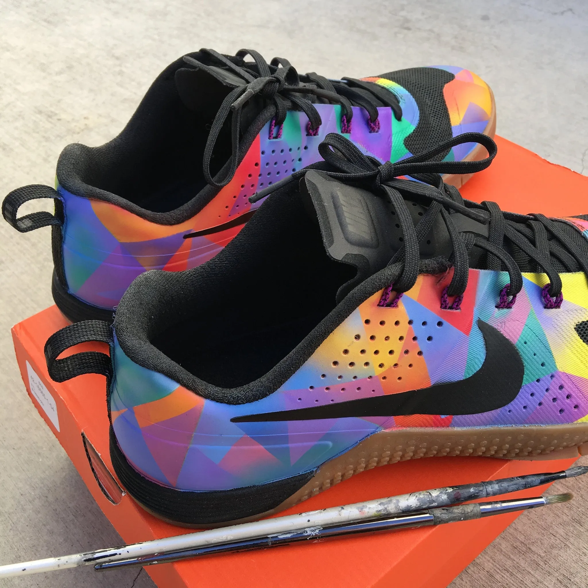 Custom Painted Nike Metcon 4 'Prism'