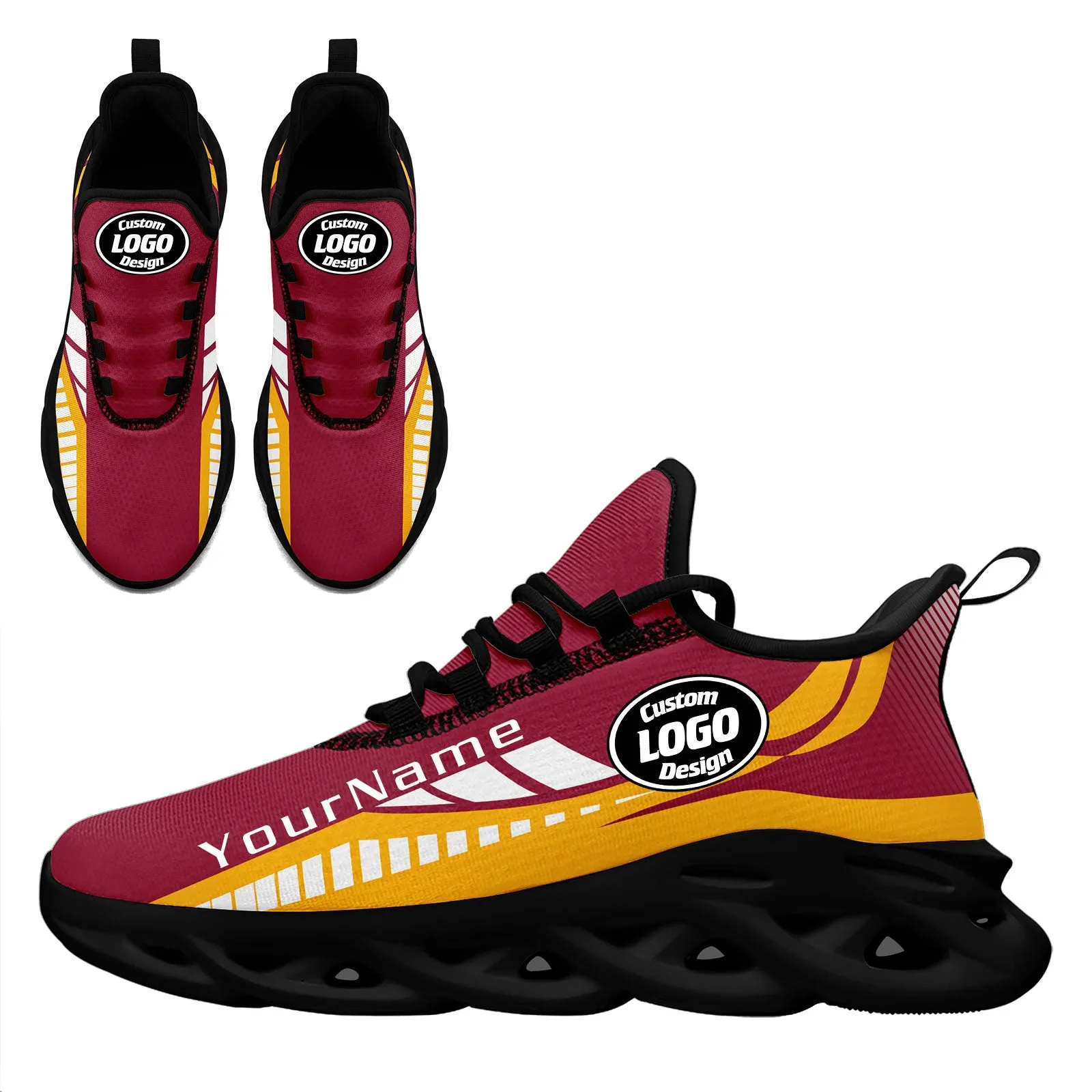 Custom Red Yellow Arizona Maxsoul Shoes Personalized Sneaker FN003-D020325-1