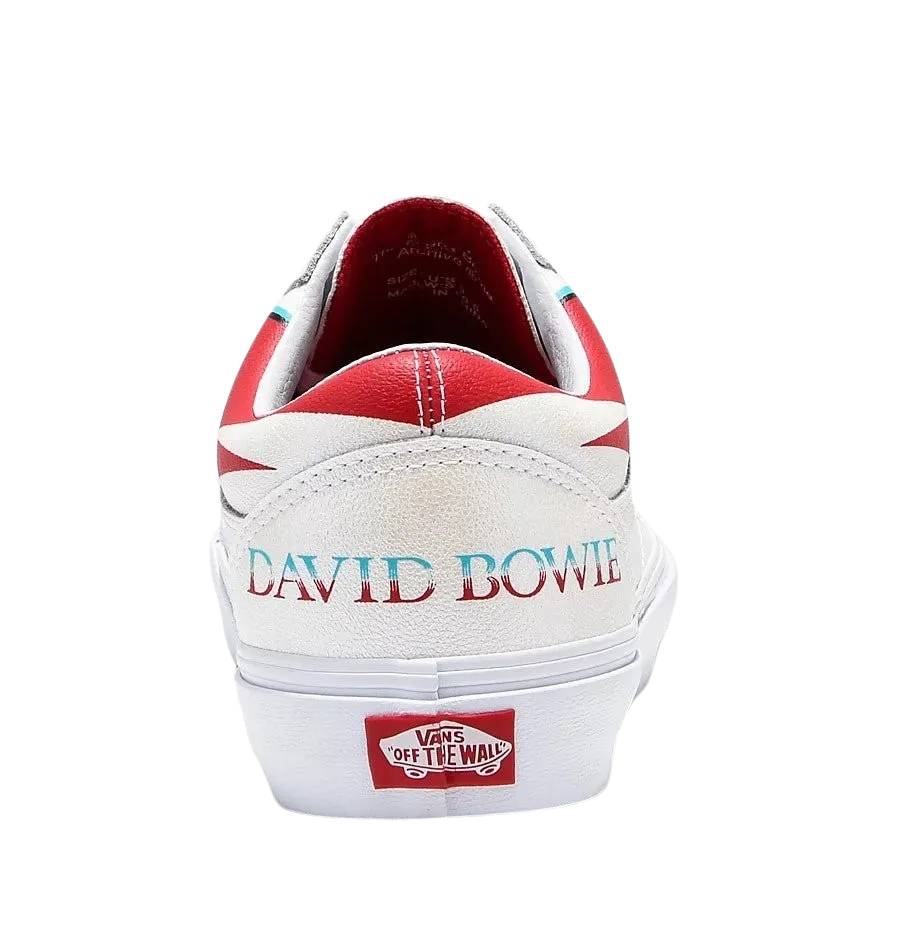 David Bowie Old Skool Aladdin Sane White Size 12 Sneaker by Vans Shoes