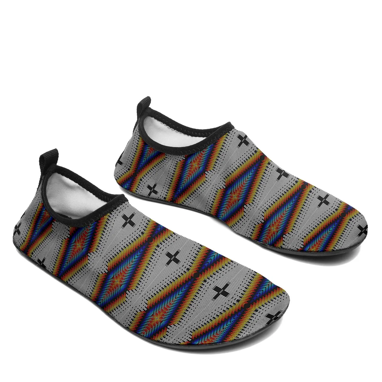 Diamond in the Bluff White Kid's Sockamoccs Slip On Shoes