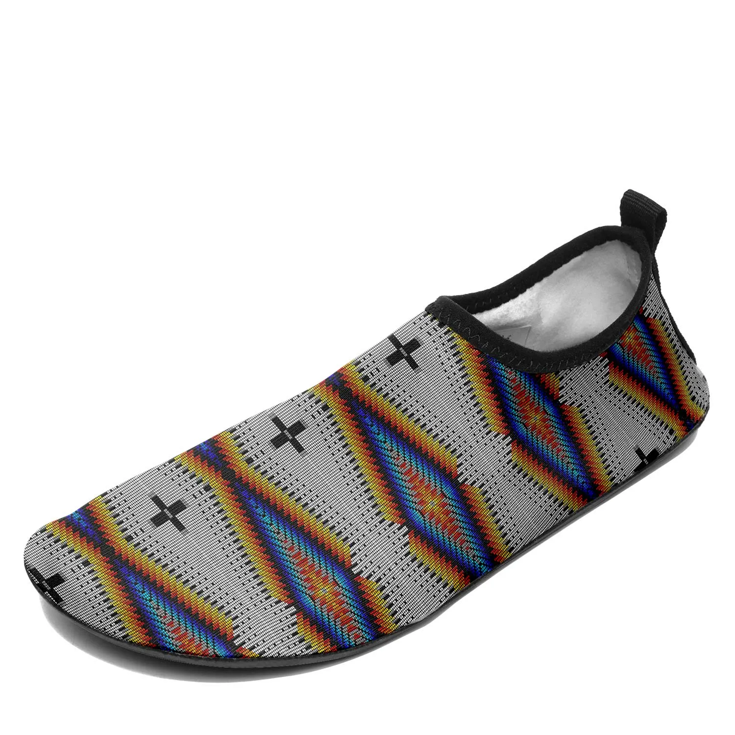 Diamond in the Bluff White Kid's Sockamoccs Slip On Shoes