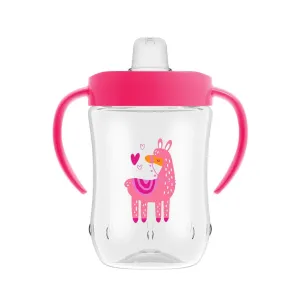 Dr.Brown's Soft-Spout Toddler Cup w/ Handles - Pink Llama Deco