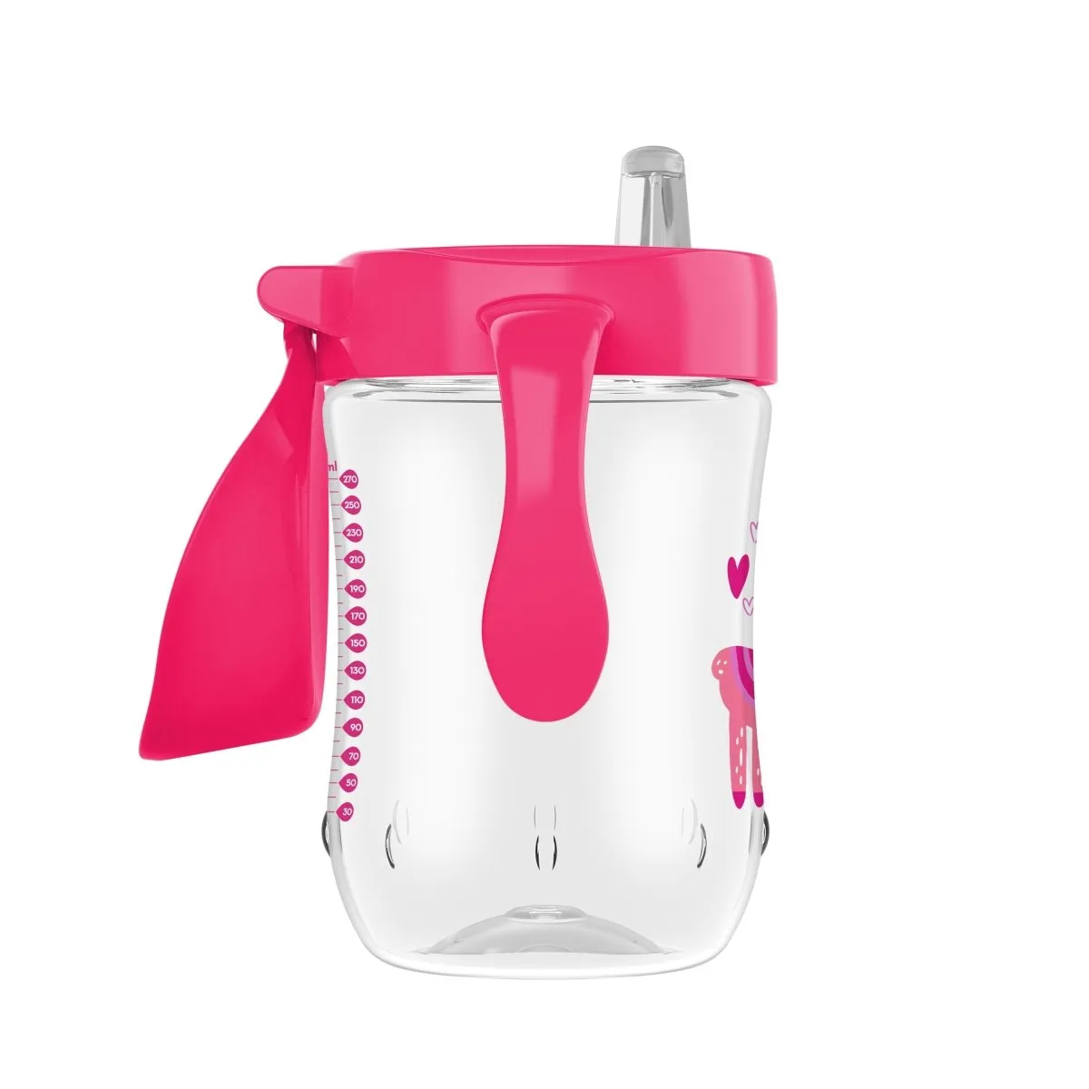 Dr.Brown's Soft-Spout Toddler Cup w/ Handles - Pink Llama Deco