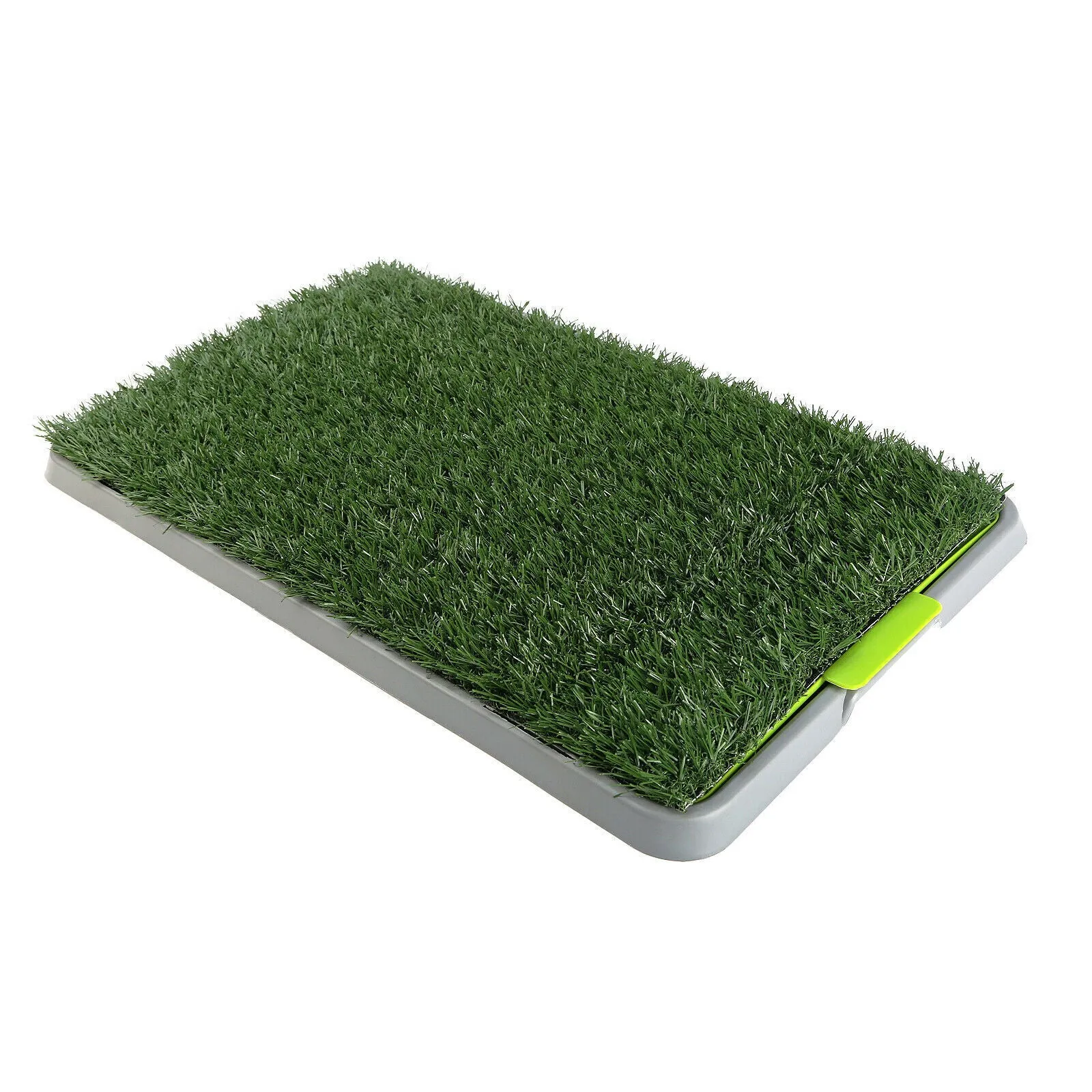 Easy Clean Indoor Dog Potty Training Mat with 2 Grass Pads