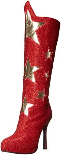 Ellie Shoes Women's 420-Hero Engineer Boot, Red, 8 M US