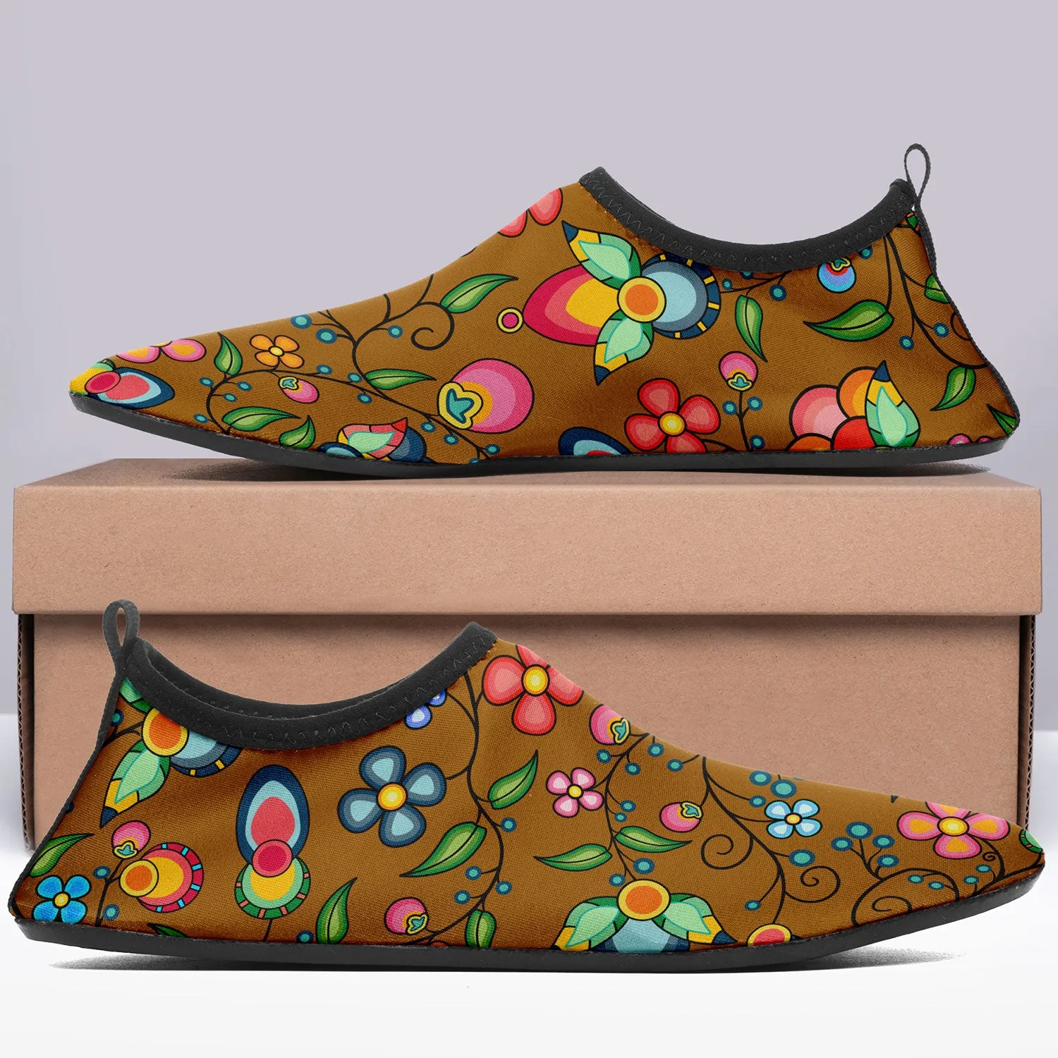 Floral Bounty Fall Leaves Kid's Sockamoccs Slip On Shoes