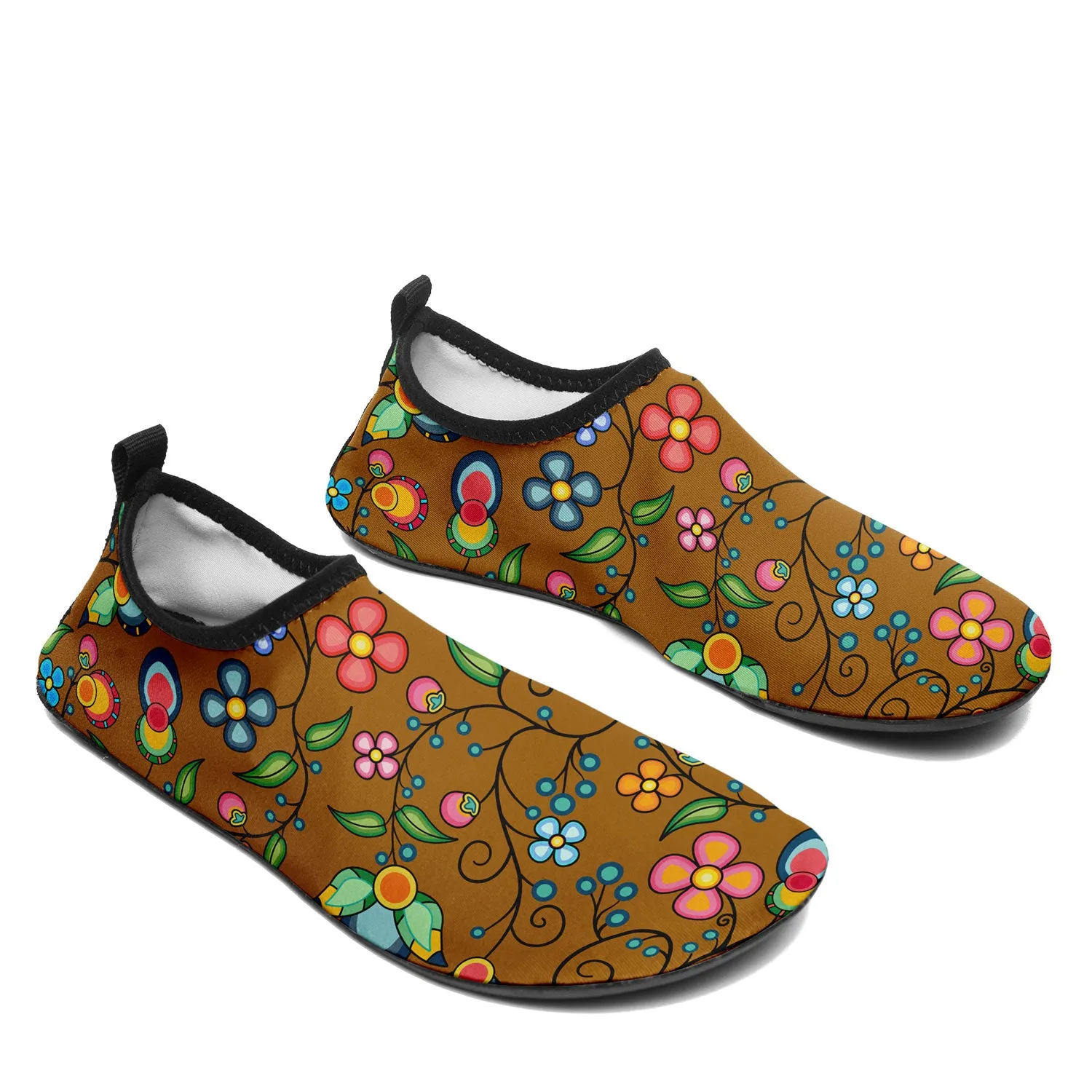 Floral Bounty Fall Leaves Kid's Sockamoccs Slip On Shoes