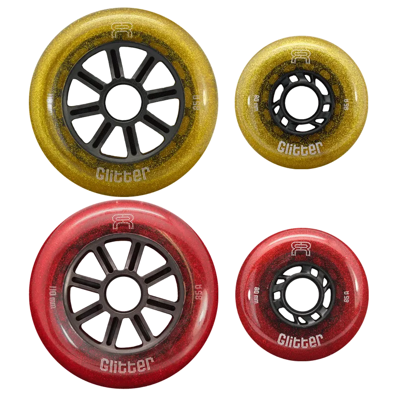 FR Glitter Wheels 76, 80, or 110mm Single Wheels