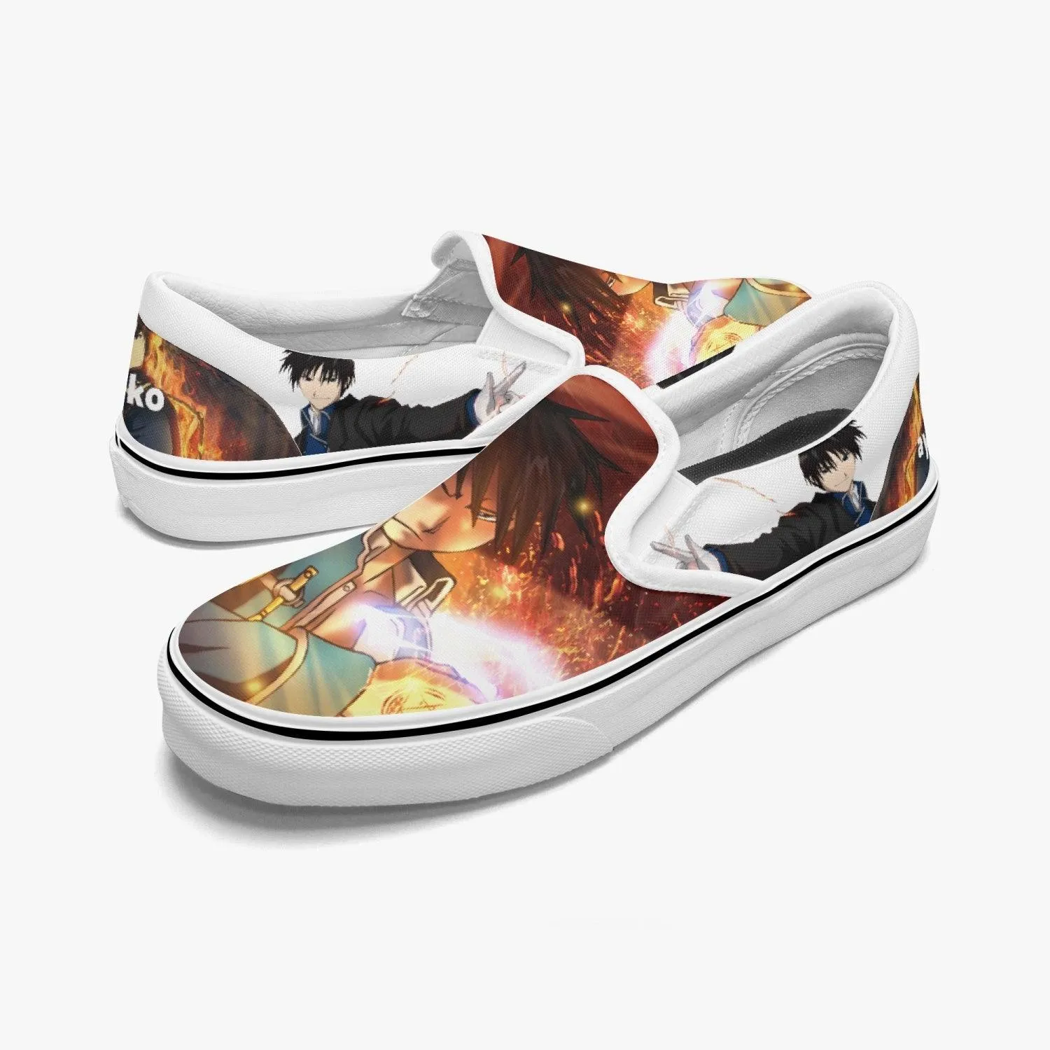 Fullmetal Alchemist Roy Slip Ons Anime Shoes